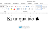 Chèn biểu tượng quả táo trong Word