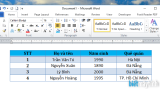 Cách copy bảng từ Word sang Excel, PowerPoint