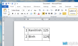 Tạo bảng Word nhanh chỉ với bàn phím