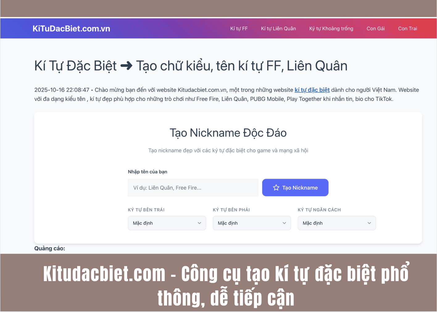 Top 5 công cụ tạo kí tự đặc biệt mới nhất 2026