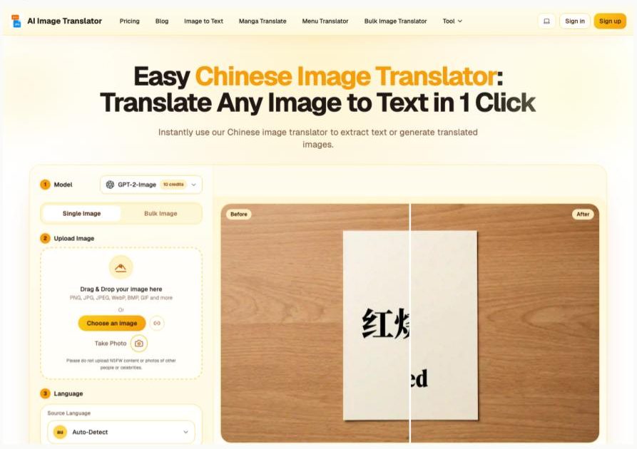 chia ảnh trước khi dịch hàng loạt bằng AI