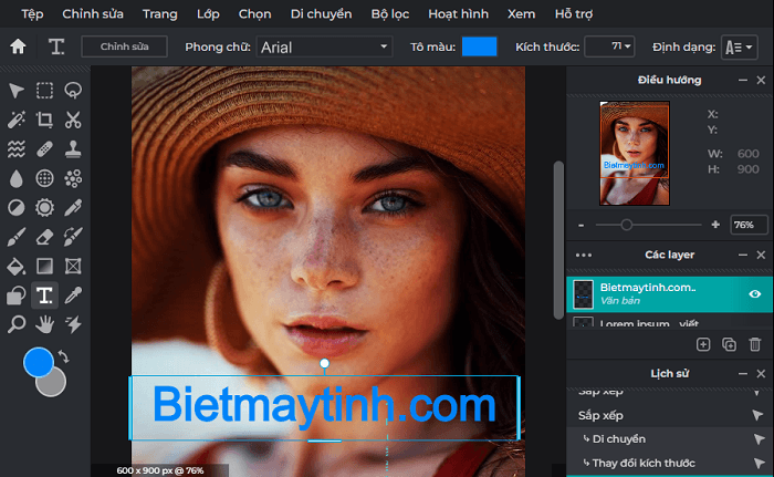 Photoshop online (Pts online) | Trình sửa ảnh trực tuyến