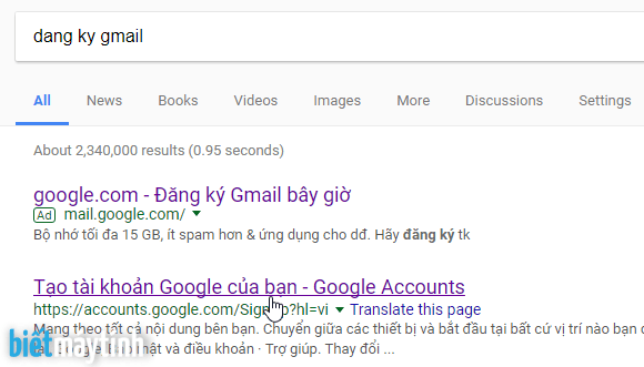 đăng ký gmail miễn phí