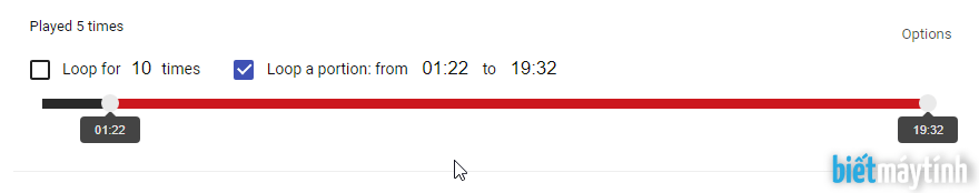 cách lặp lại 1 đoạn video trên youtube