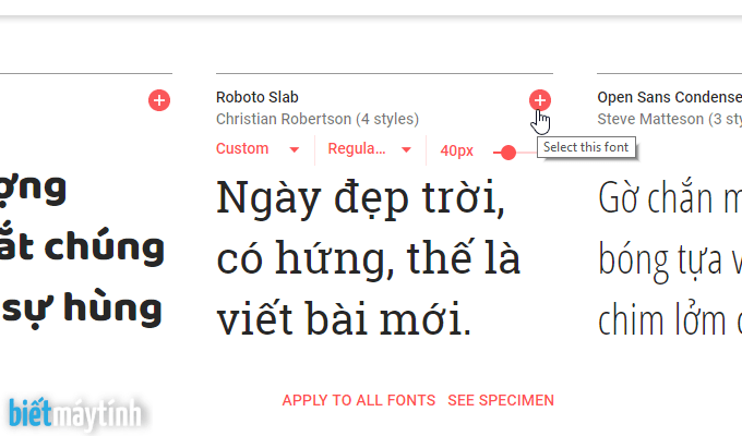 Cách tải font chữ đẹp từ Google Fonts