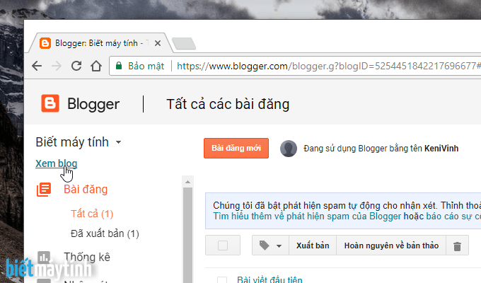 Cách tạo blog/website miễn phí bằng Blogspot (#1)