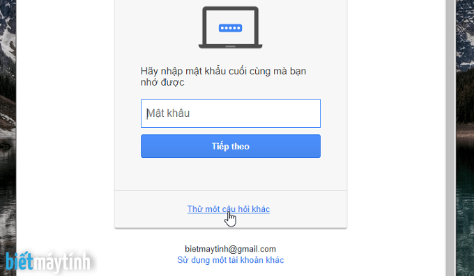 Lấy lại mật khẩu gmail bang so dien thoai