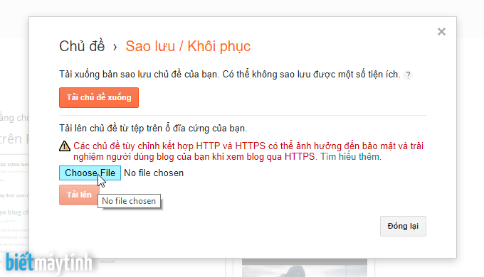 Cách thay đổi template cho blogspot