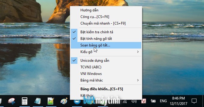 Cách gõ tắt băng Unikey