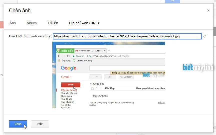 Cách gửi gmail kèm hình ảnh, tập tin, video...