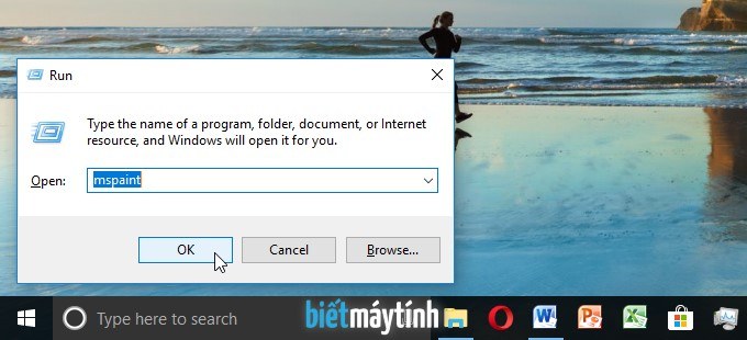 Cách mở Paint trong máy tính