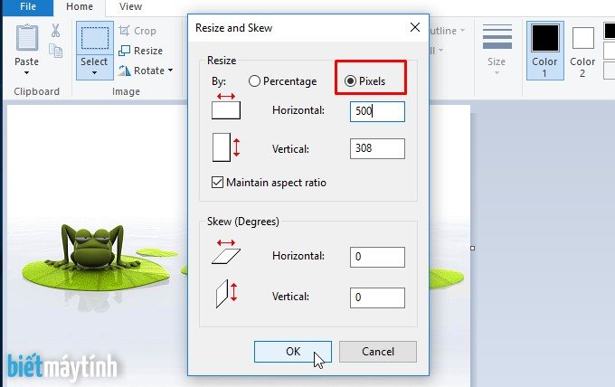 Cách resize ảnh, đổi kích thước ảnh bằng Paint