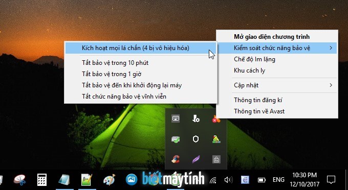 tắt avast tạm thời như thế nào