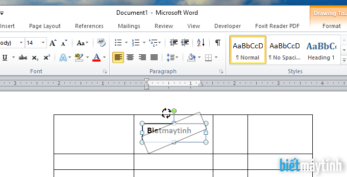 cách xoay chữ trong bảng Word, Excel, PowerPoint