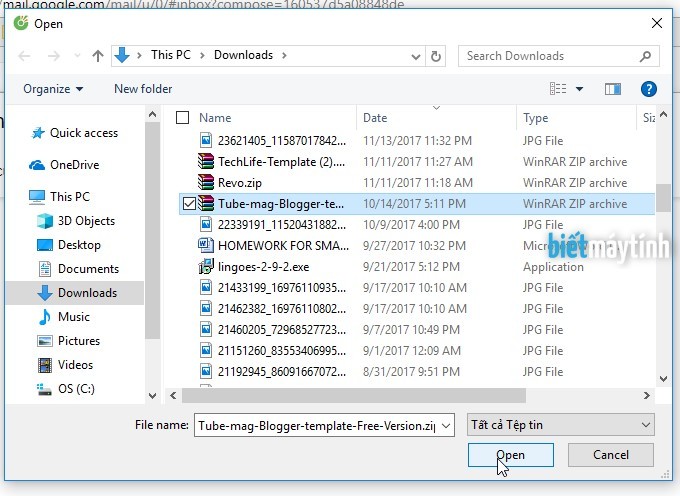 gửi email kèm file dung lượng lớn