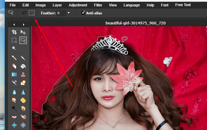 cách làm mờ ảnh phía sau bằng photoshop online