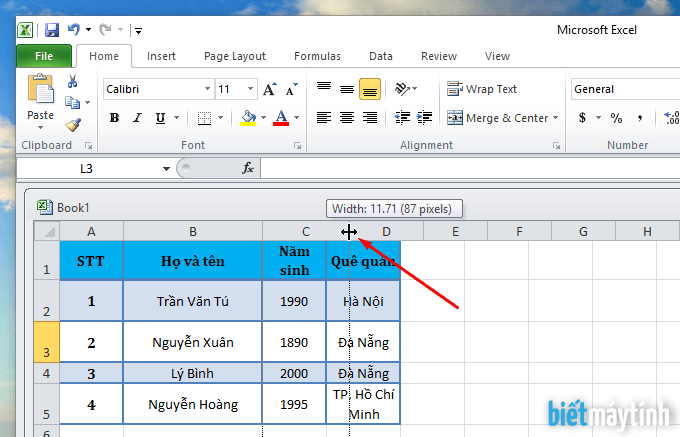 copy bảng từ word sang excel, powerpoint