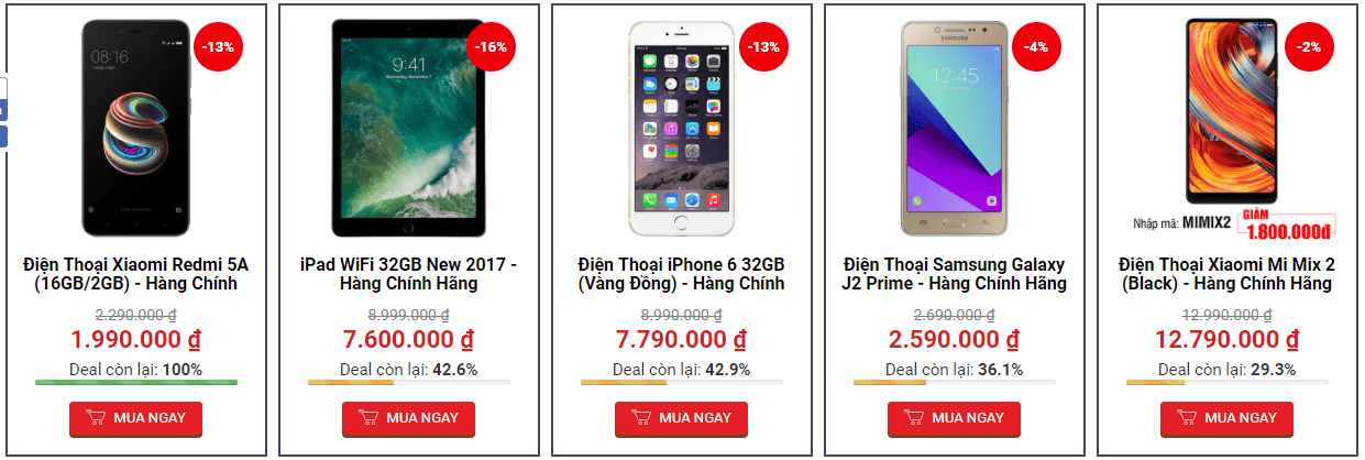 Tiki giảm giá khủng chỉ 6 ngày