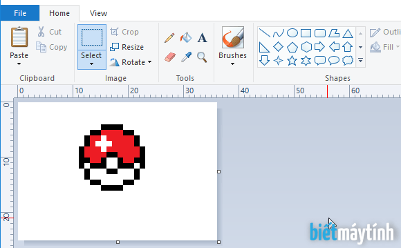 Cách vẽ Pixel Art bằng Paint