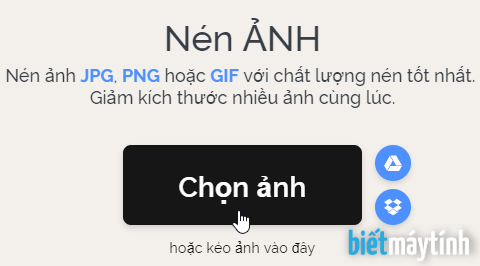 Web nén ảnh trực tuyến nên dùng