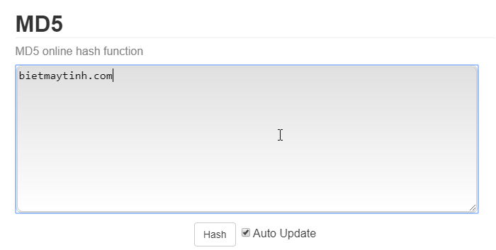 Mã hóa MD5 online, Check MD5 trực tuyến