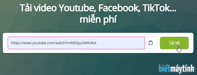 Tải video Youtube, Facebook trực tuyến