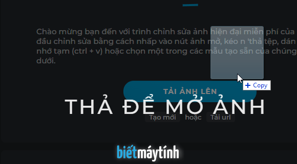 Cách tải ảnh lên, lưu ảnh trong Edit ảnh online