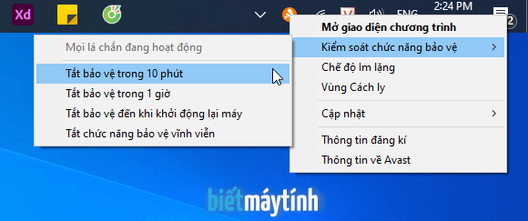 Cách tắt avast free antivirus nhanh chóng