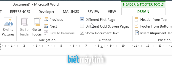 Cách tắt đánh số trang trong Word 2007, 2010, 2013, 2016, 2019...