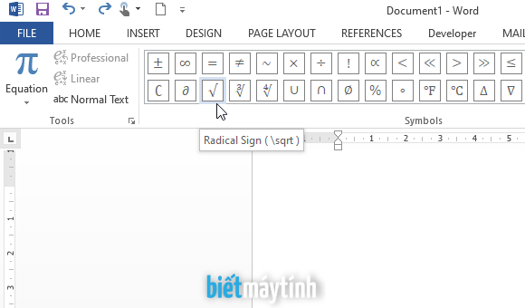 viết căn bật 2 trong Word, viết căn bật 3 trong Word