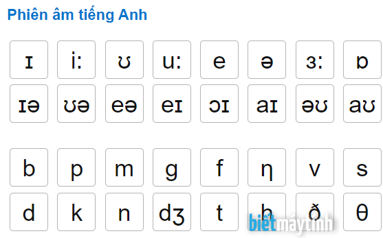 Chèn kí tự phiên âm tiếng Anh trong Word