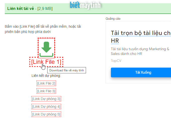 Cách tải phần mềm tại Taimienphi