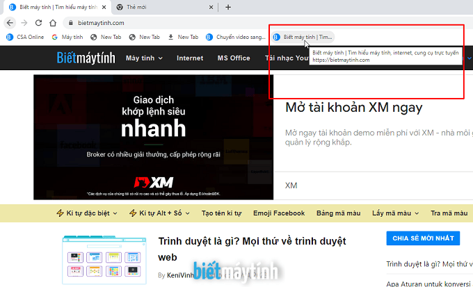 Cách dùng trình duyệt web cơ bản