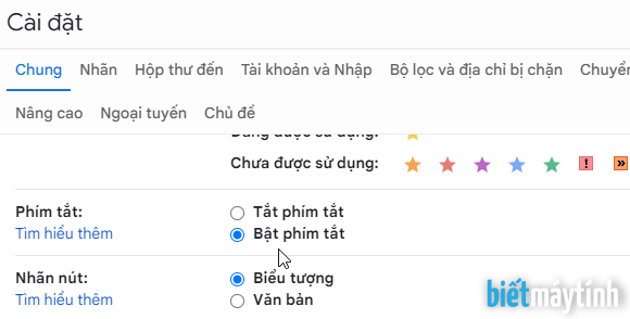 Phím tắt Gmail