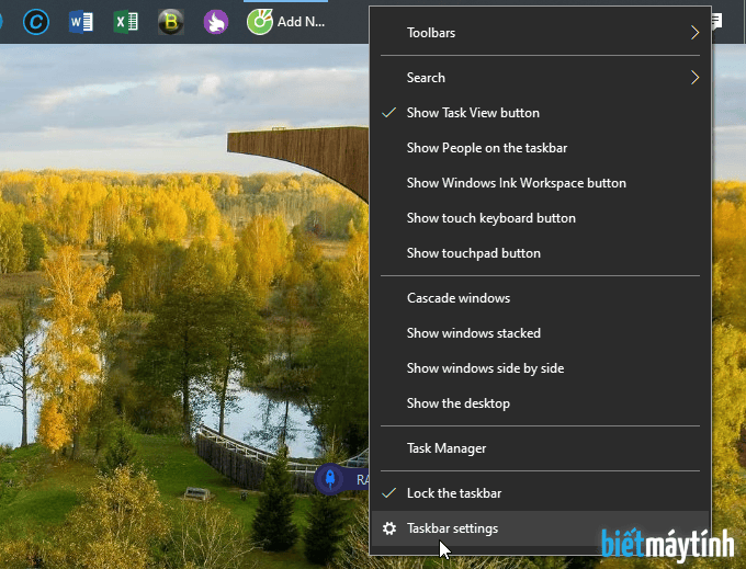 cách Ẩn và hiện taskbar Win 10 và Win 11