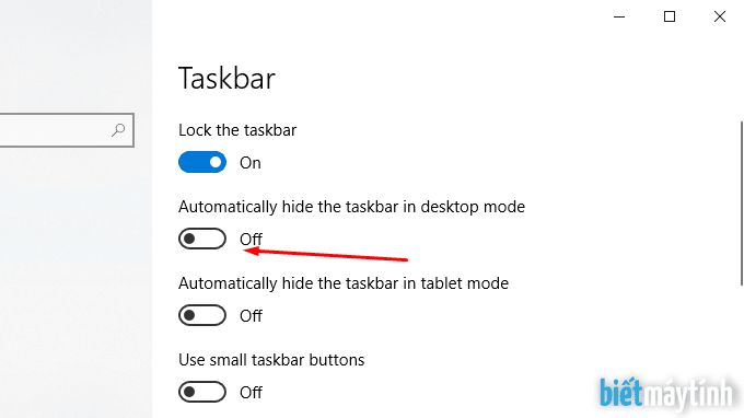 Cách hiện thanh Taskbar trong Win 10, Win 11