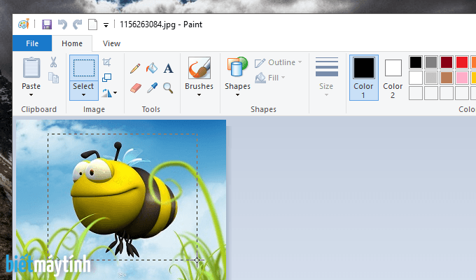 Cách Cắt Ảnh Bằng Paint Trong Windows 7,8,10 | Biết Máy Tính