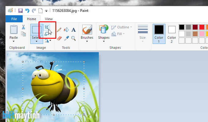 Cách Cắt Ảnh Bằng Paint Trong Windows 7,8,10 | Biết Máy Tính