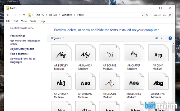 3 cách cài font chữ đẹp, font Việt hóa cho máy tính | Biết máy tính