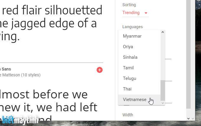 Tải font chữ từ Google Fonts: Google Fonts cập nhật liên tục hàng trăm font chữ đẹp, hỗ trợ nhiều ngôn ngữ và độ phân giải tốt. Cách đơn giản nhất để sử dụng các loại font chữ này là tải về và cài đặt ngay trên máy tính của mình. Hãy truy cập ngay để tải font chữ mà bạn muốn.