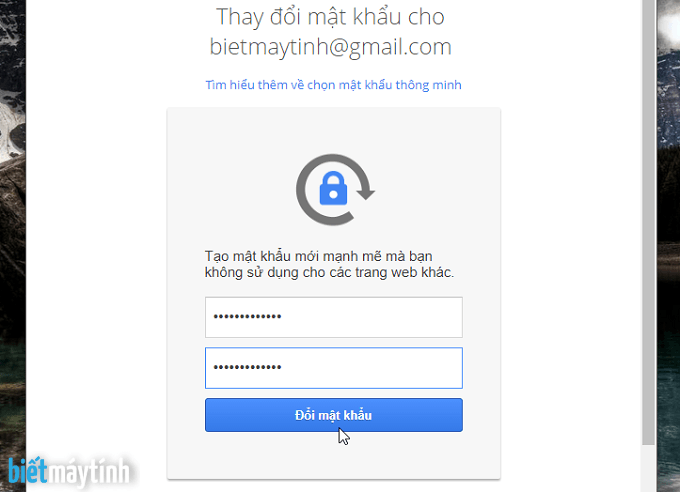 Lấy lại mật khẩu gmail bang so dien thoai