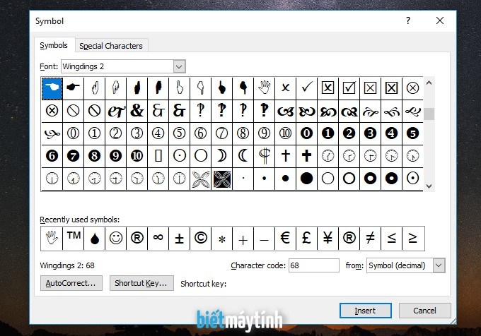 Cách Chèn Ký Tự Đặc Biệt Trong Word, Powerpoint, Excel | Biết Máy Tính