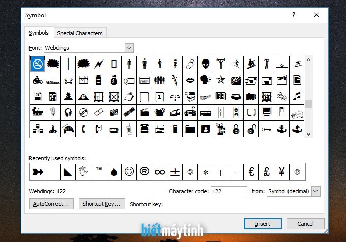 Cách Chèn Ký Tự Đặc Biệt Trong Word, Powerpoint, Excel | Biết Máy Tính
