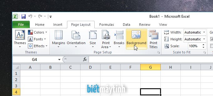 Đặt hình nền Background trong Excel  Học Excel cơ bản  VietTuts