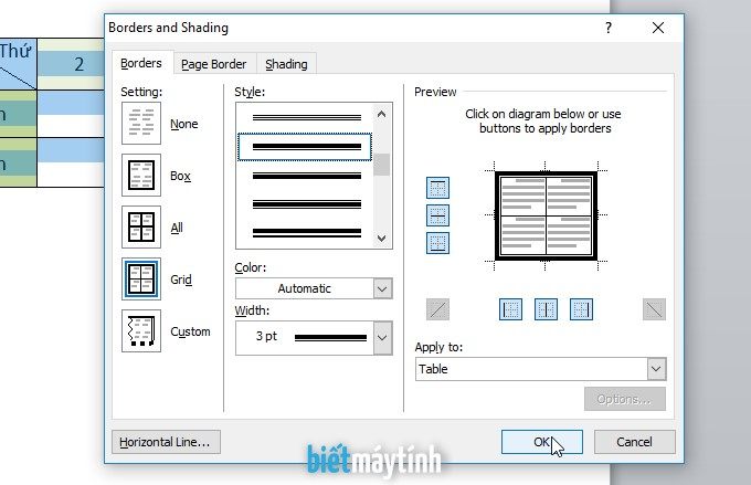 Thay Đổi Đường Viền Cho Bảng Trong Word | Biết Máy Tính