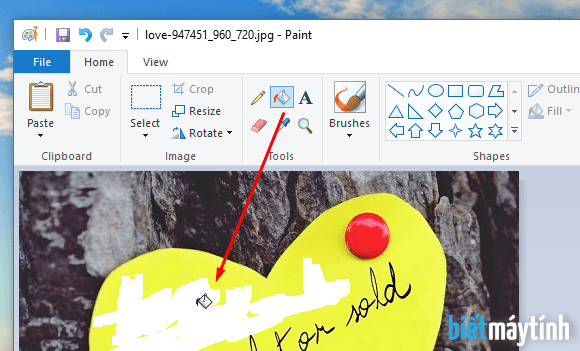 Hướng Dẫn Xóa Chữ Trên Ảnh Bằng Paint | Biết Máy Tính