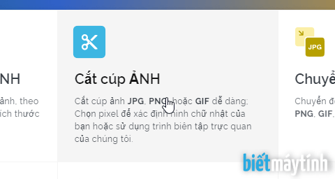 Cắt Ảnh Bằng Trình Sửa Ảnh Trực Tuyến | Biết Máy Tính