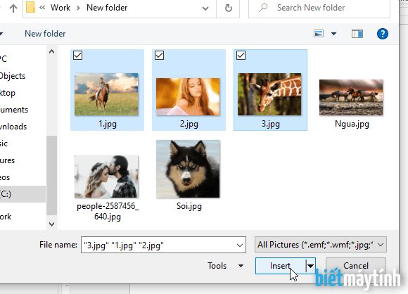 Cách sắp xếp ảnh theo thứ tự trong Word | Biết máy tính