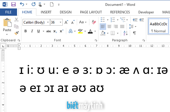 Cách viết phiên âm tiếng Anh IPA trên Word | Biết máy tính