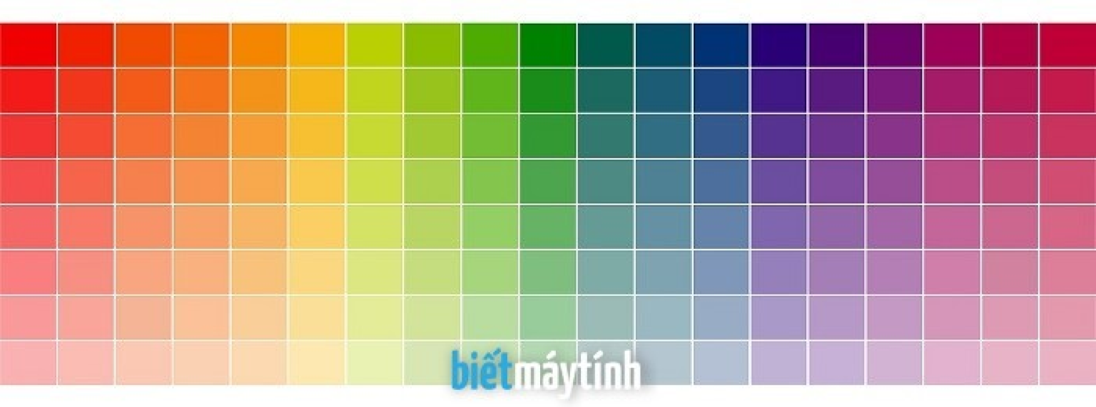 Bảng mã màu HTML, CSS, RGB, CMYK chuẩn